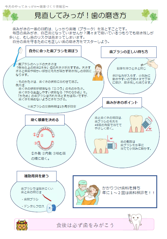 見直してみっが！歯の磨き方PDF