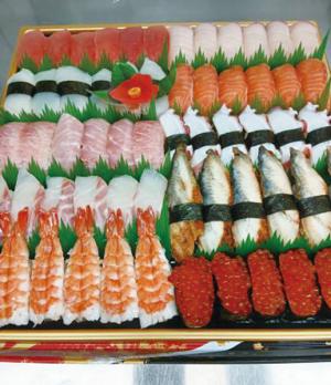 寿司の盛り合わせの画像
