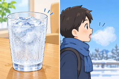 コップの水滴のイラスト
