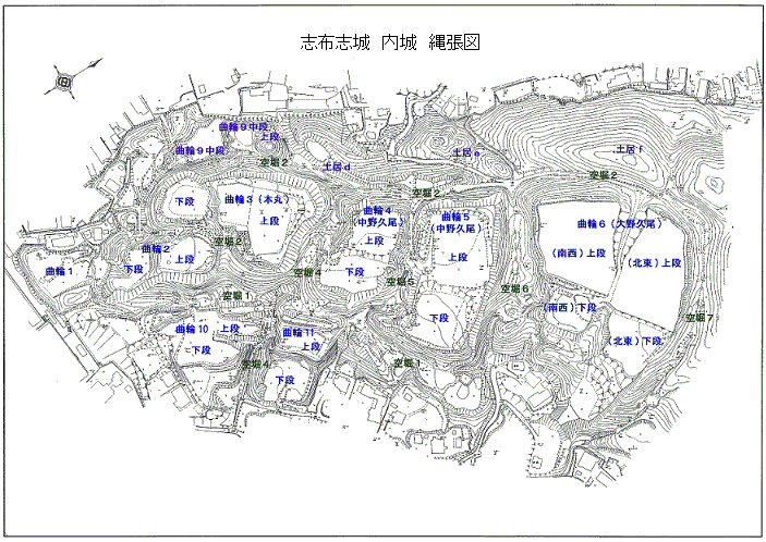 志布志城内城縄張図