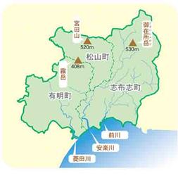 志布志市全体図の画像
