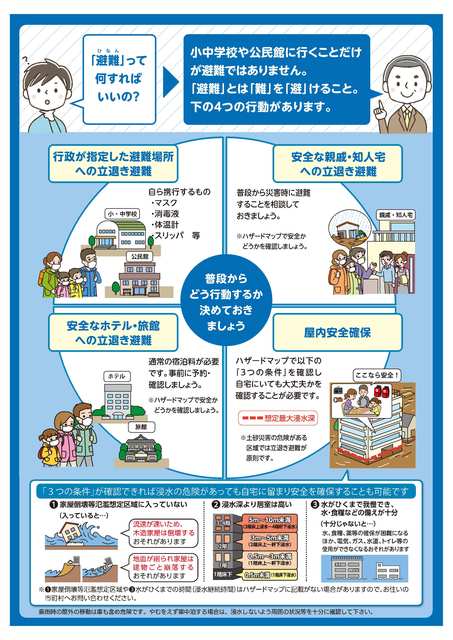 新たな避難情報に関するチラシ