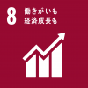 SDGsターゲット8働きがいも経済成長もアイコン