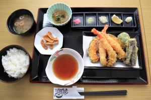 海老天定食 真上から