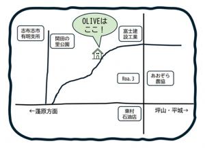 お店のお手製マップ