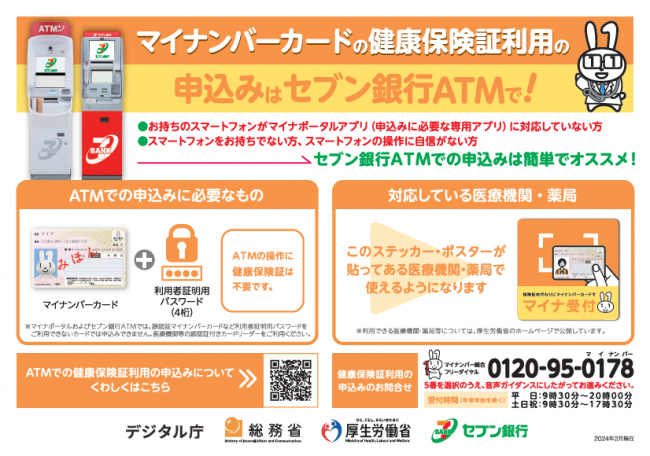 セブン銀行ATMからの申請