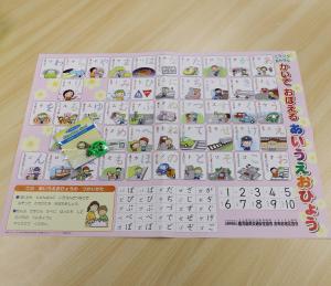 交通安全・防犯グッズ(交通安全あいうえお表と反射材キーホルダー)